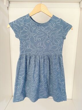 Carter's Dusty Blue Butterfly Knit Dress